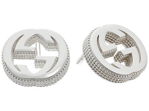 gucci interlocking earrings silver